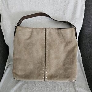 Michael Kors Astor Suede Studded Hobo Bag